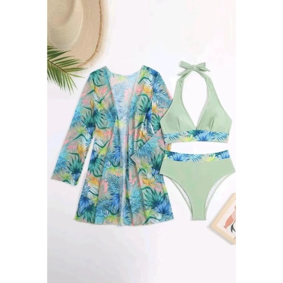 Sage 3 Piece Bikini Set - Picture 2 of 3